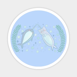 Unicorn Cat and Narwhal Best Buds Magnet